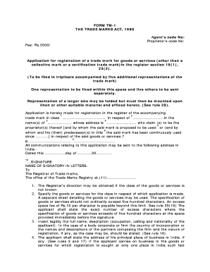 Trade Mark Registration Application