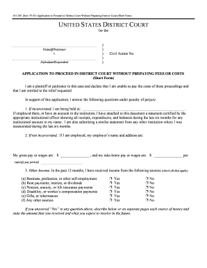 Complaint Under Civil Rights Act 42 U.S.C. § 1983