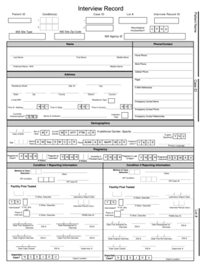STD Interview Record Form