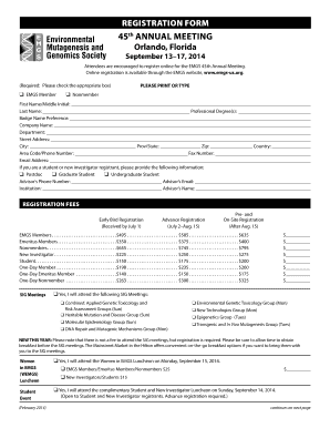 EMGS 45th Annual Meeting Registration Form