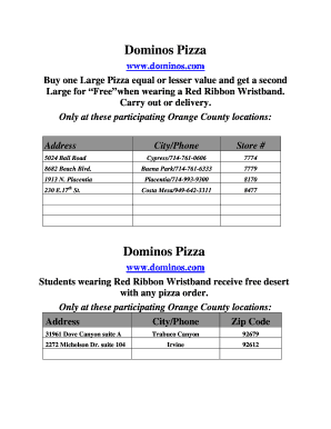 Fillable Online duila Dominos Pizza.docx Fax Email Print - pdfFiller