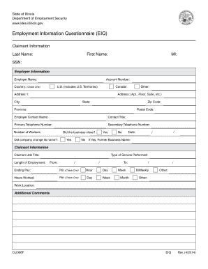 Employment Information Questionnaire