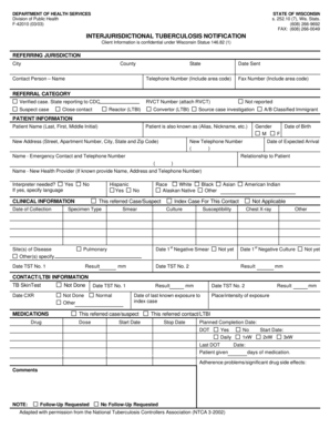 Interjurisdictional Tuberculosis Notification Form