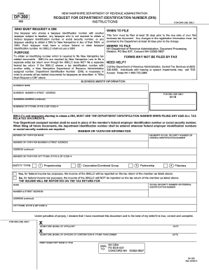 New Hampshire DP-200 Form