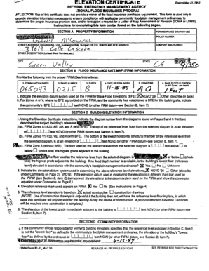 FEMA Elevation Certificate