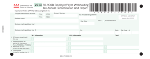 DC FR-900B Employer Tax Reconciliation Form