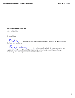 Intro to Statistics Notes Filled In