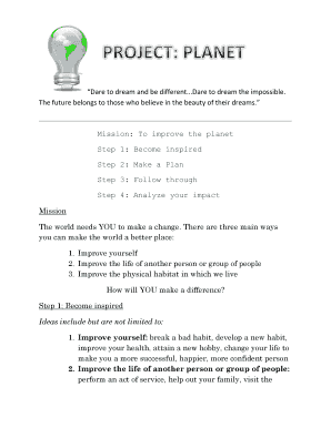 Project Planet Proposal Form