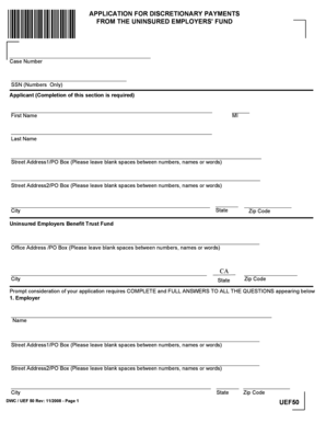 California Uninsured Employers Fund Application