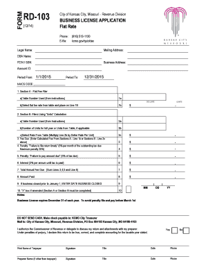Kansas City Business License Application
