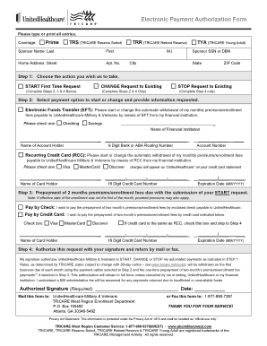 Electronic Payment Authorization Form