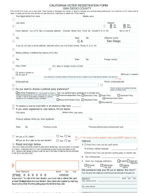 California Voter Registration Form