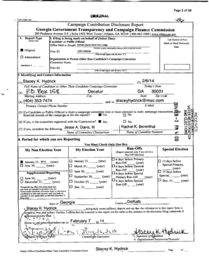 Georgia Campaign Contribution Disclosure Report