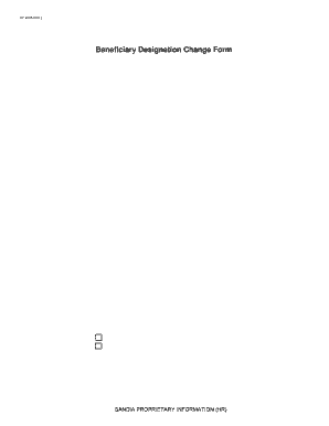 Beneficiary Designation Change Form