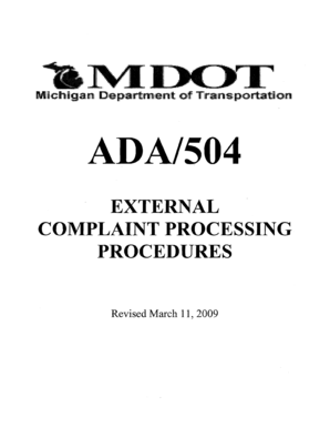 How to write chief complaint example - ADA 501 External Complaint Processing Procedures. ADA 501 External Complaint Processing Procedures - michigan