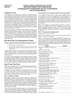 Hawaii Form N-220