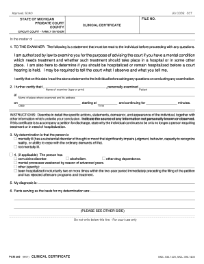 Michigan Clinical Certificate