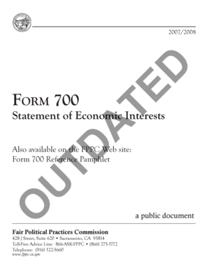 California Form 700 Statement of Economic Interests
