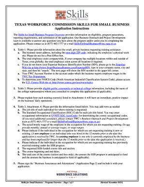 Texas Skills for Small Business Application