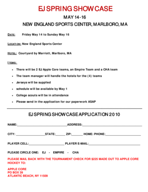 EJ SPRING SHOWCASE - NY Apple Core Junior Hockey