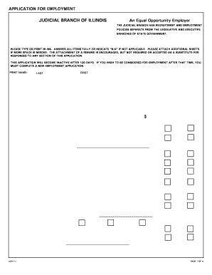 Illinois Judicial Branch Employment Application