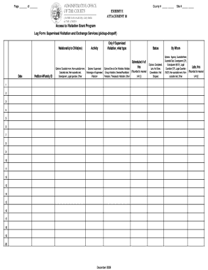 Supervised Visitation Report Template from www.pdffiller.com