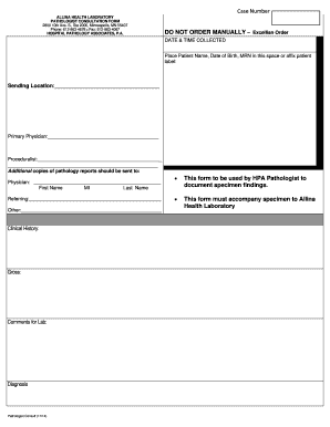 Pathologist Consultation Form