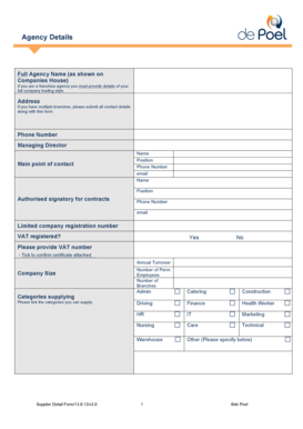 Supplier Detail Form