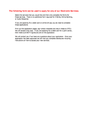 Electronic Services Request & Authorization