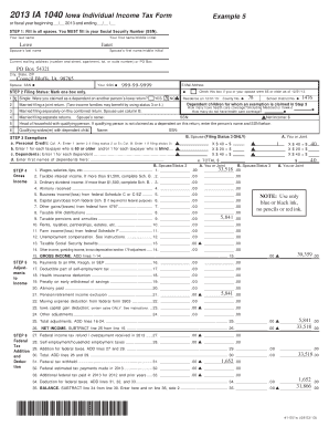 Iowa Individual Income Tax Form 1040