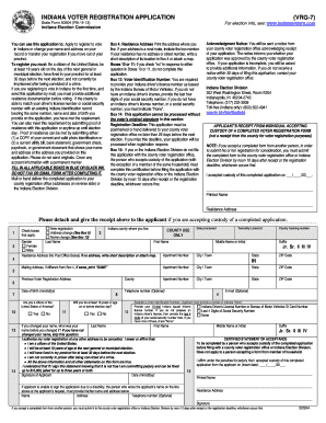 Indiana Voter Registration Application