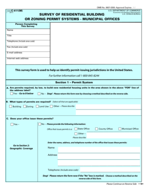 Survey of Residential Building Permit Systems