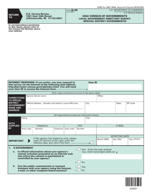 US Census Bureau Local Government Directory Survey