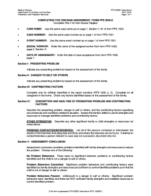 Kansas CINC/NAN Assessment Form PPS 2030E