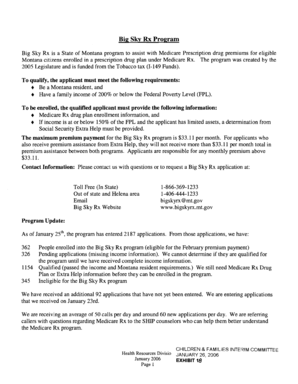 Big Sky Rx Program Application