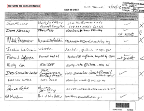 NEW BEDFORD, PUBLIC HEARING SIGN-IN SHEETS, SOUTH TERMINAL - STATE ENHANCED REMEDY (SER), 07-24-2012, SDMS# 523849. NEW BEDFORD, PUBLIC HEARING SIGN-IN SHEETS, SOUTH TERMINAL - STATE ENHANCED REMEDY (SER), 07-24-2012, SDMS# 523849 - epa