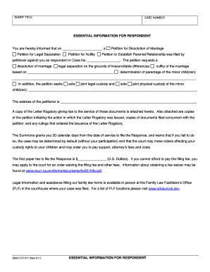 California Dissolution of Marriage Notice