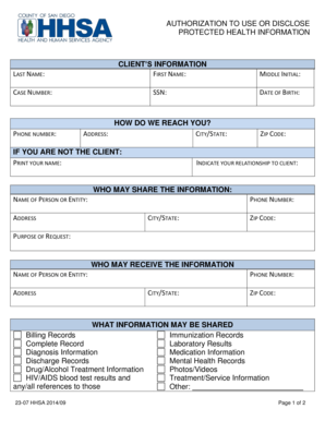 Authorization to Use or Disclose Protected Health Information