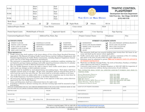 San Diego Traffic Control Plan Permit