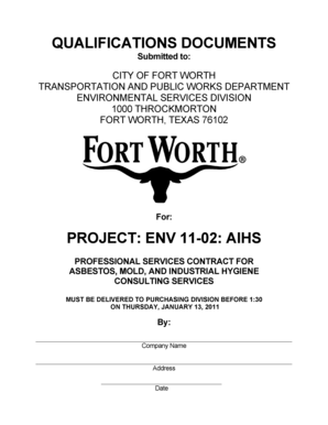 Request for Qualifications - City of Fort Worth - fortworthtexas