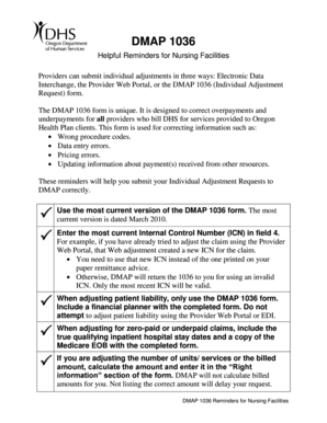 DMAP 1036 Form