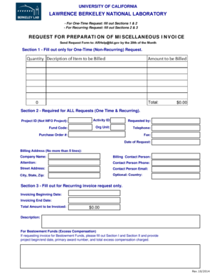 Fence invoice - Request for Preparation of Miscellaneous Invoice - Lawrence ...