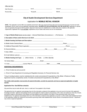 Mobile Retail Application Form - City of Austin - austintexas