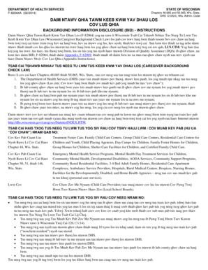 Wisconsin Caregiver Background Check Form
