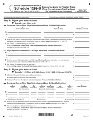 Illinois Schedule 1299-B