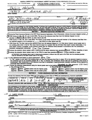 Federal Emergency Management Agency Flood Insurance Form