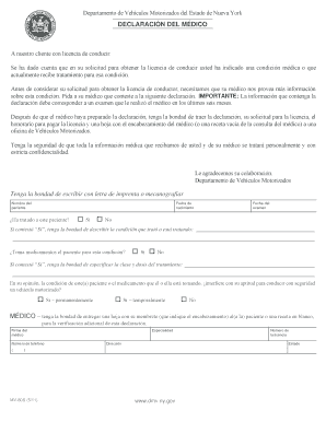 DECLARACIÓN DEL MÉDICO
