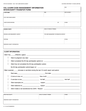 California Intercounty Transfer Form