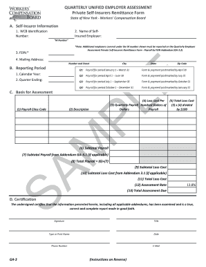 Quarterly Unified Employer Assessment Form