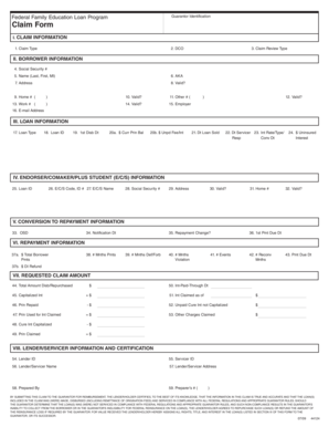 Federal Family Education Loan Program Guarantor Claim Form